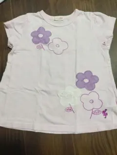 ニットプランナー　花柄刺繍 Tシャツ ピンクのサムネイル