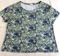 大きいサイズ（46）SCAPA　ボタニカル花柄Tシャツのサムネイル