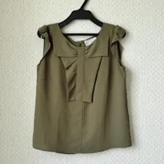 JILLSTUART ノースリーブ ブラウス カーキ Mのサムネイル