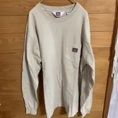 BEN DAVIS ベージュ　ロングスリーブ Tシャツ L ロンT