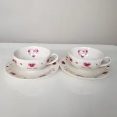 【未使用】キティ ティーカップ セット カップ＆ソーサー サンリオ ペア 食器