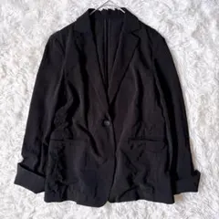 イネド レディース ジャケット シングルボタン ブラック M 日本製