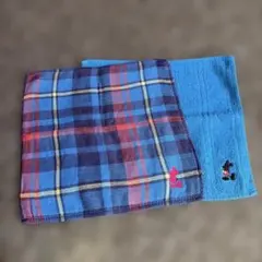 ミッキー 刺繍中古タオルハンカチ2枚