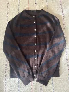 ミナペルホネン タンバリン 濃紺 ウール 前開き ベスト 重ね着