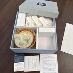 たち吉　湯呑みセット　冷茶碗　茶托付き　夏用　風船かずら