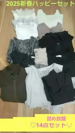 14点 ブランドレディース服 ナチュラル系 アウター入りトップス＆ボトムス 福箱