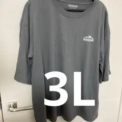 しまむら　outdoor Tシャツ 3L 大きいサイズ　グレー
