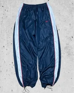 00s OLD NIKE トラックパンツ　ナイロンパンツ　ドローコード　y2k