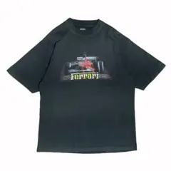90s フェラーリ シューマッハ USA製 ビンテージT 炭黒 L ○8723B