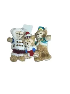 【極希少・当時物Today付】ダッフィー ぬいぐるみバッジ 3体＋缶＋Today