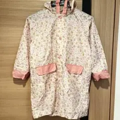 レインコート 120 女の子 ブランシェス かっぱ 花柄 ピンク