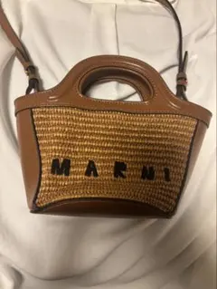 H446 MARNI マルニ トロピカリア マイクロバッグ 2way ラフィア風