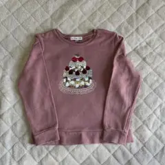 AnyFAM 、エニファム、ケーキ刺繍 トレーナー 、サイズ120