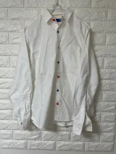 BEAMS ビームス カラフルボタン ホワイトシャツ サイズS カジュアル