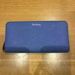 Paul Smith 長財布 ブルー ハート柄
