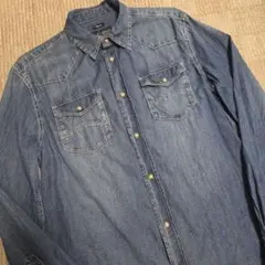 ＊ARMANI JEANS デニムシャツ 長袖　バック刺繍