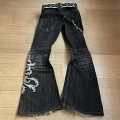あ*）様 【激レア　ヴィンテージ品】ダメージ加工 フレアデニムパンツ　2005年 あ*）様 【激レア ヴィンテージ品】ダメージ加工 フレアデニムパンツ