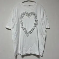 I am I in fact... アイアムアイ ハート フリル tシャツ 白