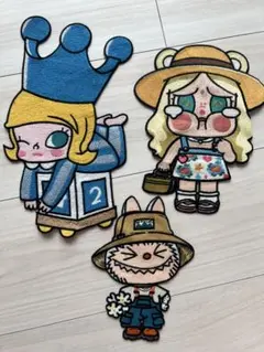 キャラクター刺繍パッチ3個セット　単品可