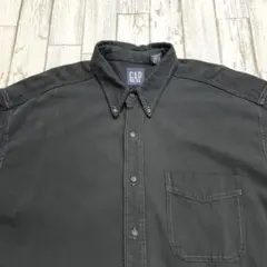【BLACKシャツ！】OLD GAP オールドギャップ コットン　シャツ　黒