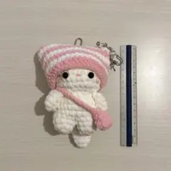 あみぐるみねこたん♡キーホルダー いちごみるく