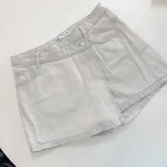 ZARAデニム ラップショートパンツ ライトグレー y2kのサムネイル
