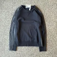 アーカイブ Davit Meursault レザー切り替え 本革 スウェット