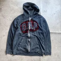 古着　gap フルジップ　パーカー　リメイク　y2k グランジ