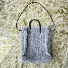 UNITED ARROWS フェイクファー 2WAYバッグ グレーのサムネイル