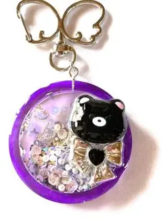 くまさん　シャカシャカキーホルダー