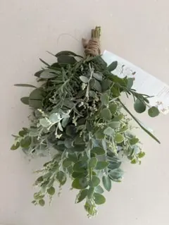 数種類のユーカリとグリーンを束ねたナチュラルスワッグ　ドライフラワー