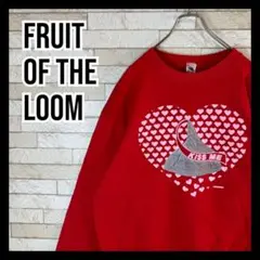 FRUIT OF THE LOOM トレーナー スウェット レッド ハート 古着