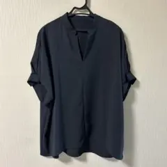 美品】Theory セオリー とろみブラウス ネイビー Sサイズ 洗える