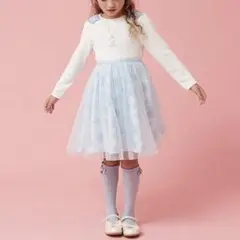 日曜限定値下げ メゾピアノ 遊園地柄　ドッキング ワンピース 140