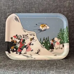 ムーミン アラビア スキー ジャンピング2024 ウィンター 木製トレイ