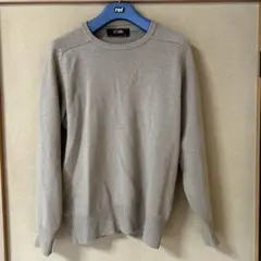 HONMA ベージュ クルーネックカシミヤセーターM