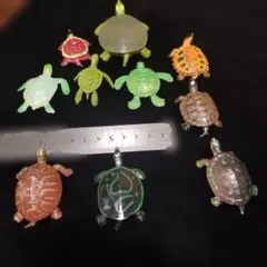 カメ フィギュア まとめ売り ミニチュア 海亀 リクガメ レトロ 動物玩具