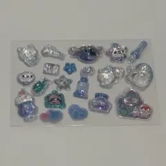 ボンボンドロップシール おすそわけ シート 水色系 あわわちゃん モモンガ