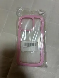 かわいいカーリーウェーブ 14 Pro用ケース iPhone フレーム ピンク