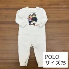 POLO RALPH LAUREN 長袖ロンパース 75 裏起毛