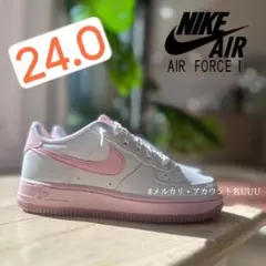 【新品24cm】NIKE｜エアフォース１GS｜ホワイト/ピンクフォーム