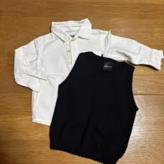 白シャツとベストの2点セット