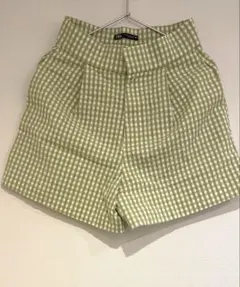 ZARAギンガムチェックショートパンツ