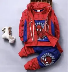スパイダーマン　セットアップ　なりきり　３点セット　　ベスト　パンツ　トップス