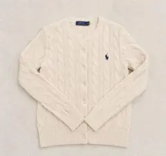 POLO RALPH LAUREN 케이블 니트 가디건 아이보리