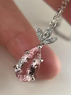 1ct ピンクダイヤモンドペアシェイプ PT950ネックレストップラボ 