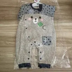 【新品】新生児プレオール☆ニットキルト☆クマロンパース 60cm