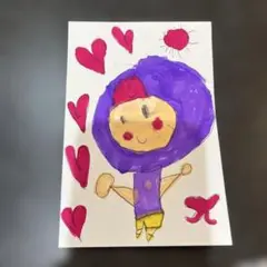 子供の水彩画 はがきサイズ