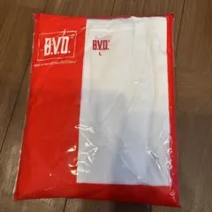 B.V.D. メンズ VネックTシャツ L ホワイト 2枚セット