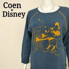 コーエン × ディズニー カジュアル ミッキーマウス 薄手長袖トレーナー